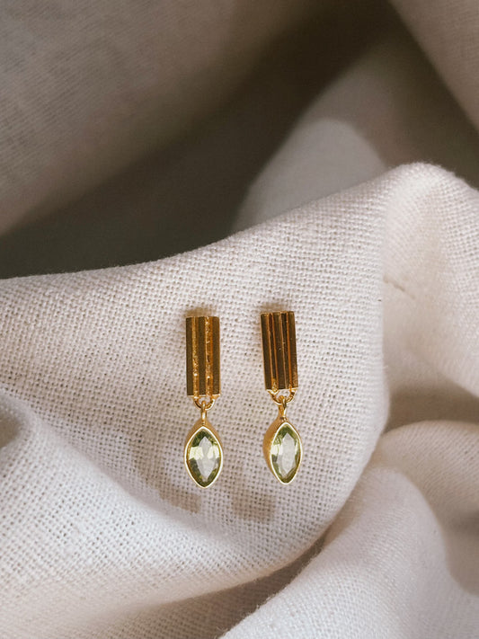 NALA Peridot Ohrring | Earring Gold