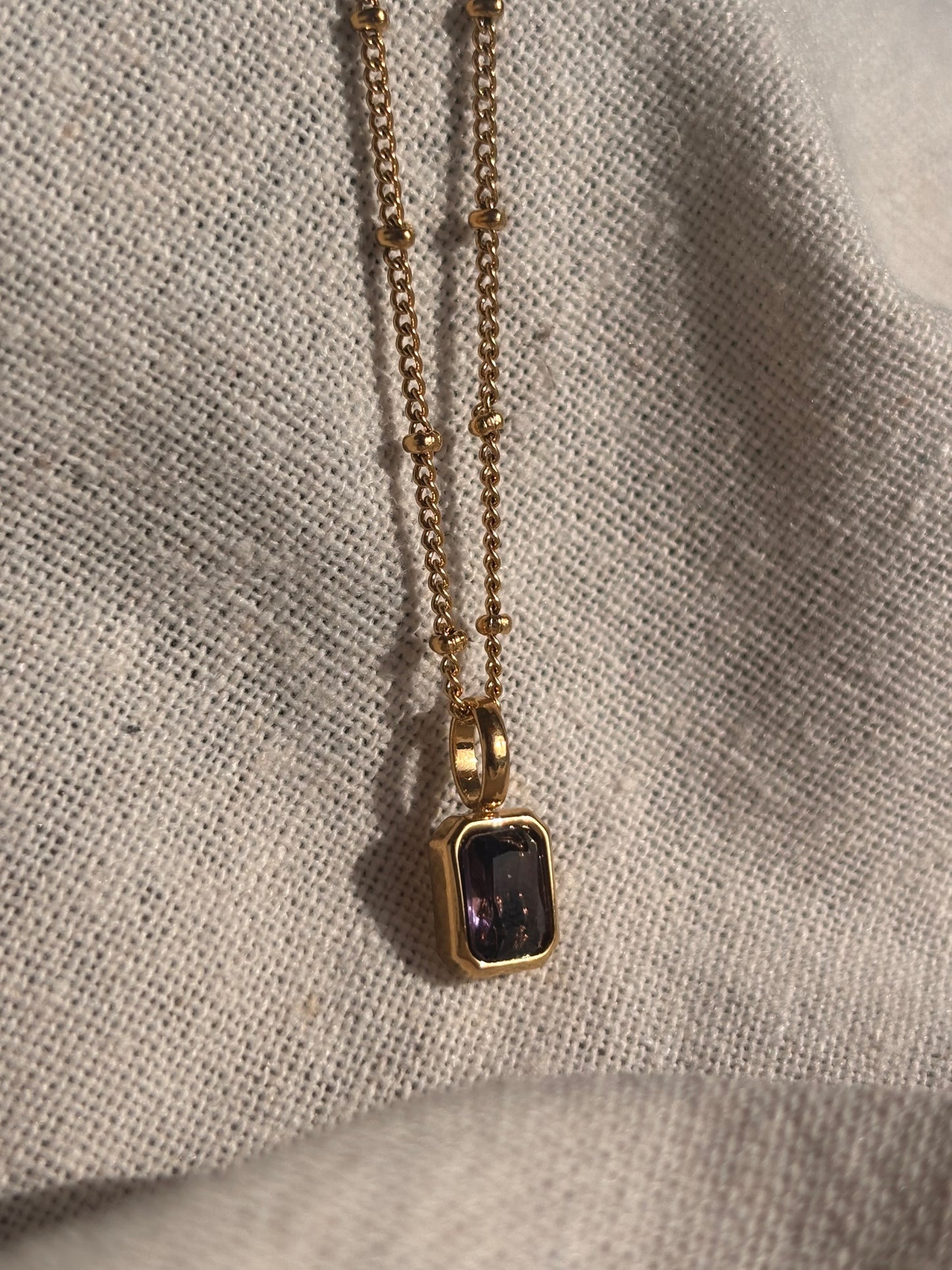 MOA Amethyst Halskette | Necklace Gold