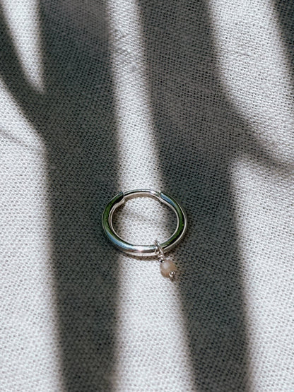 RINA (mit oder ohne Anhänger) 12mm Ohrring | Earring Silver