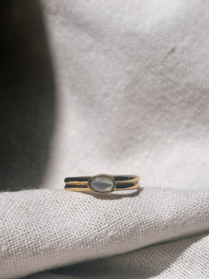 SUMI Perlmutt Ring Gold