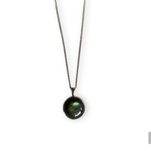 HANA LABRADORIT Halskette | Necklace Silver