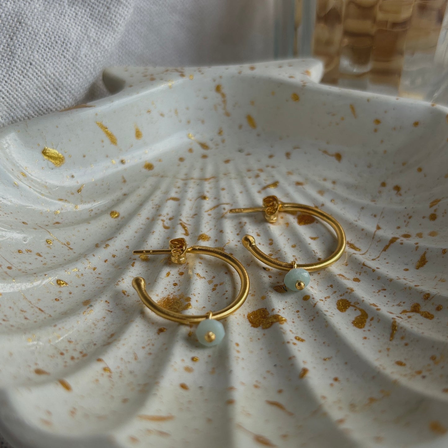 LIV Ohrring AMAZONIT | Earring Gold
