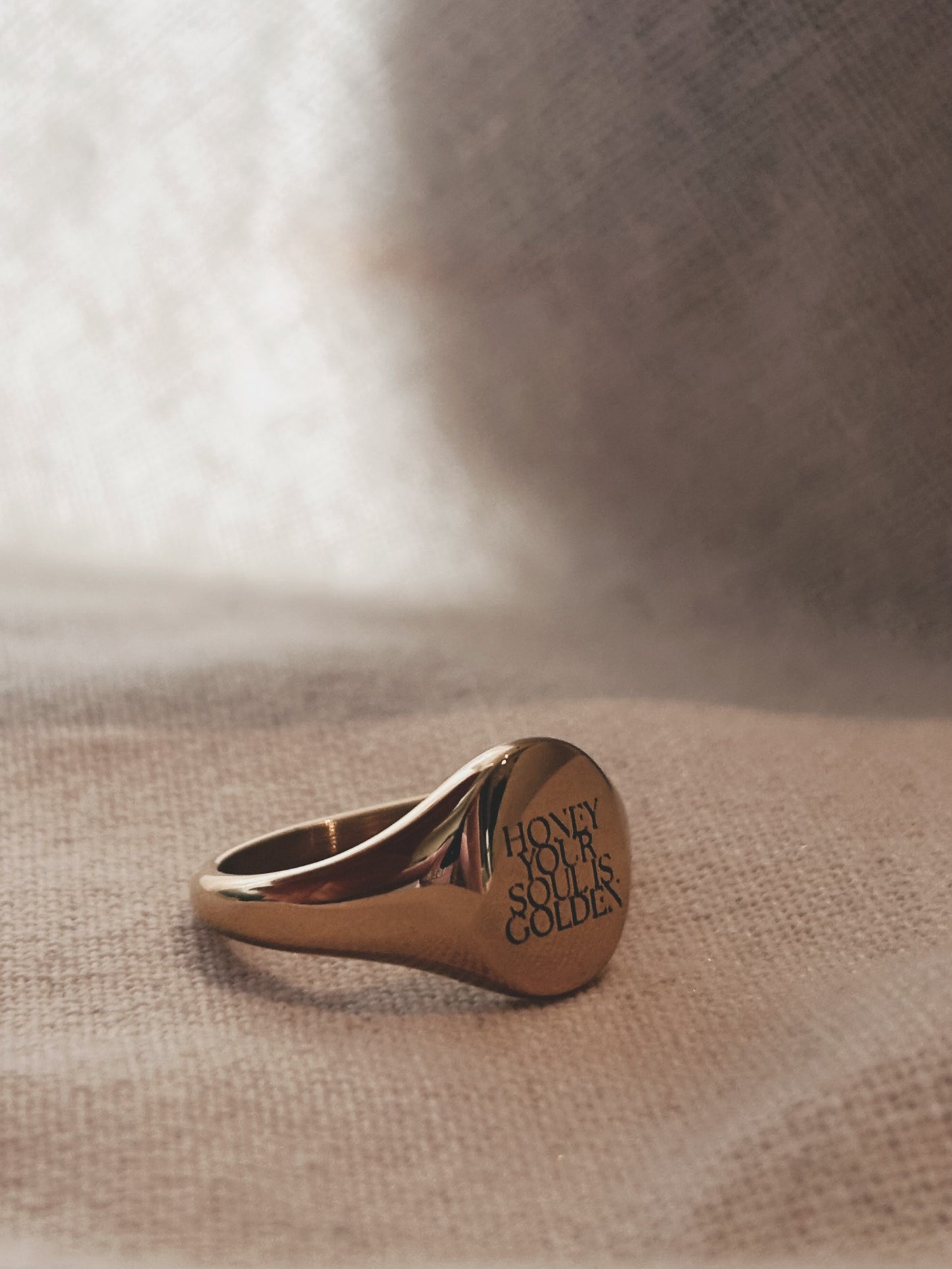 Persönliche Gravur | Engraving Ring Gold Oval