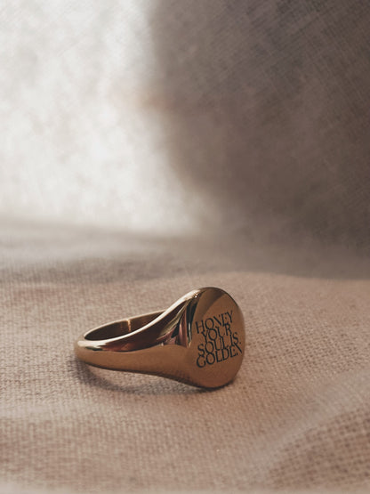 Persönliche Gravur | Engraving Ring Gold Oval