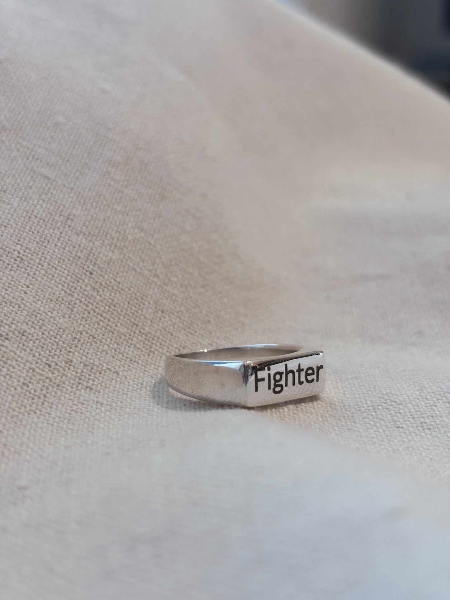 Persönliche Gravur | Engraving Ring Silber Rechteck