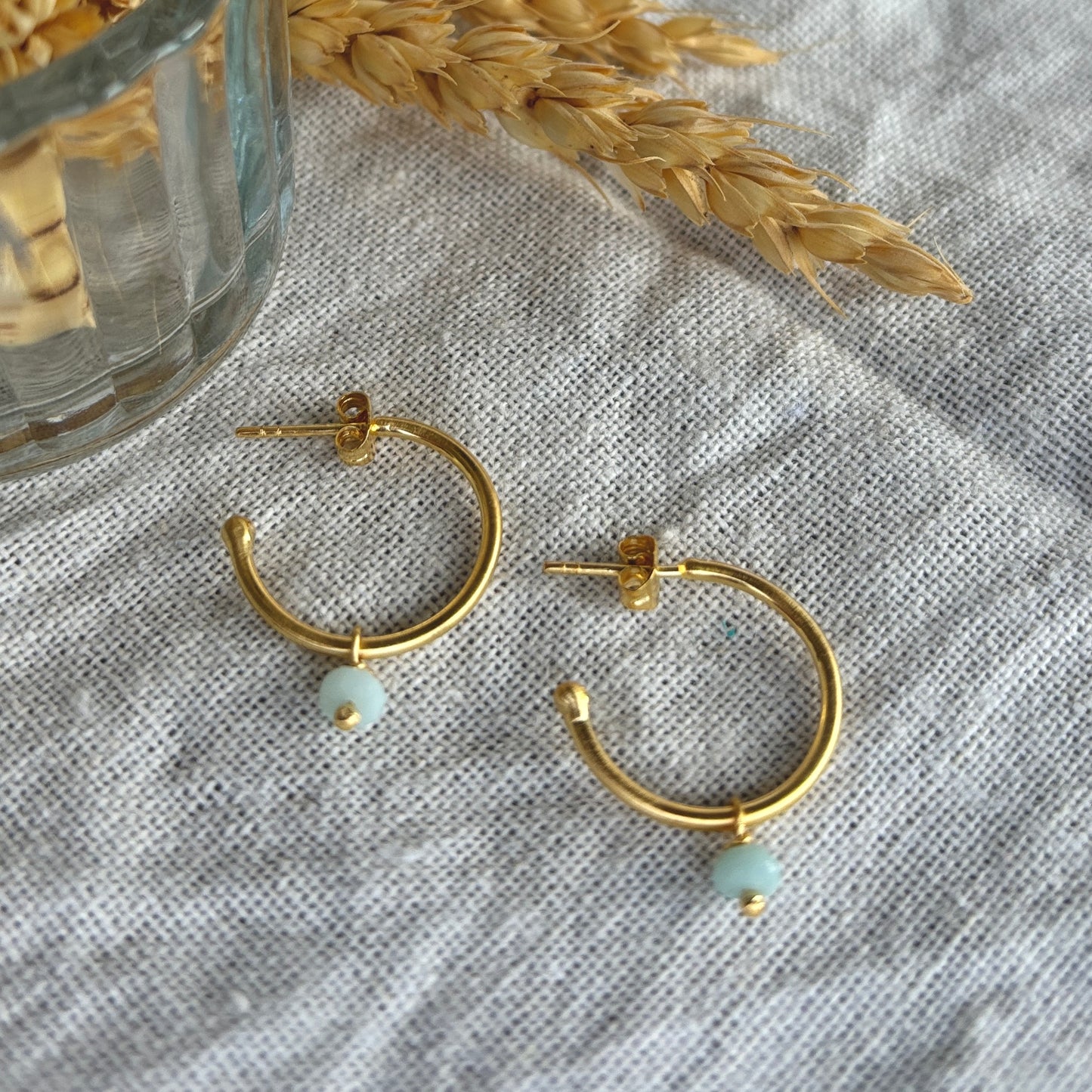 LIV Ohrring AMAZONIT | Earring Gold