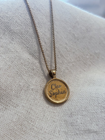 Persönliche Gravur | Engraving Kette Gold (Kette & Anhänger)