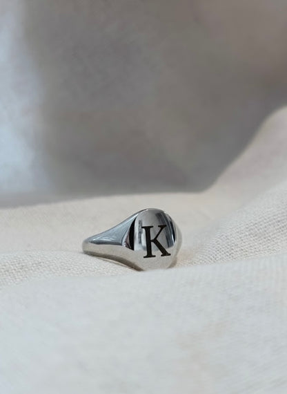 Persönliche Gravur | Engraving Ring Silber Oval