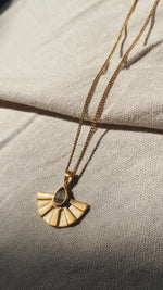 AURA big Halskette Moonstone | Necklace Gold