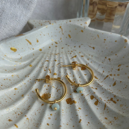 LIV Ohrring AMAZONIT | Earring Gold