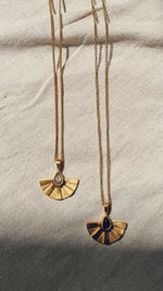 AURA big Halskette Moonstone | Necklace Gold