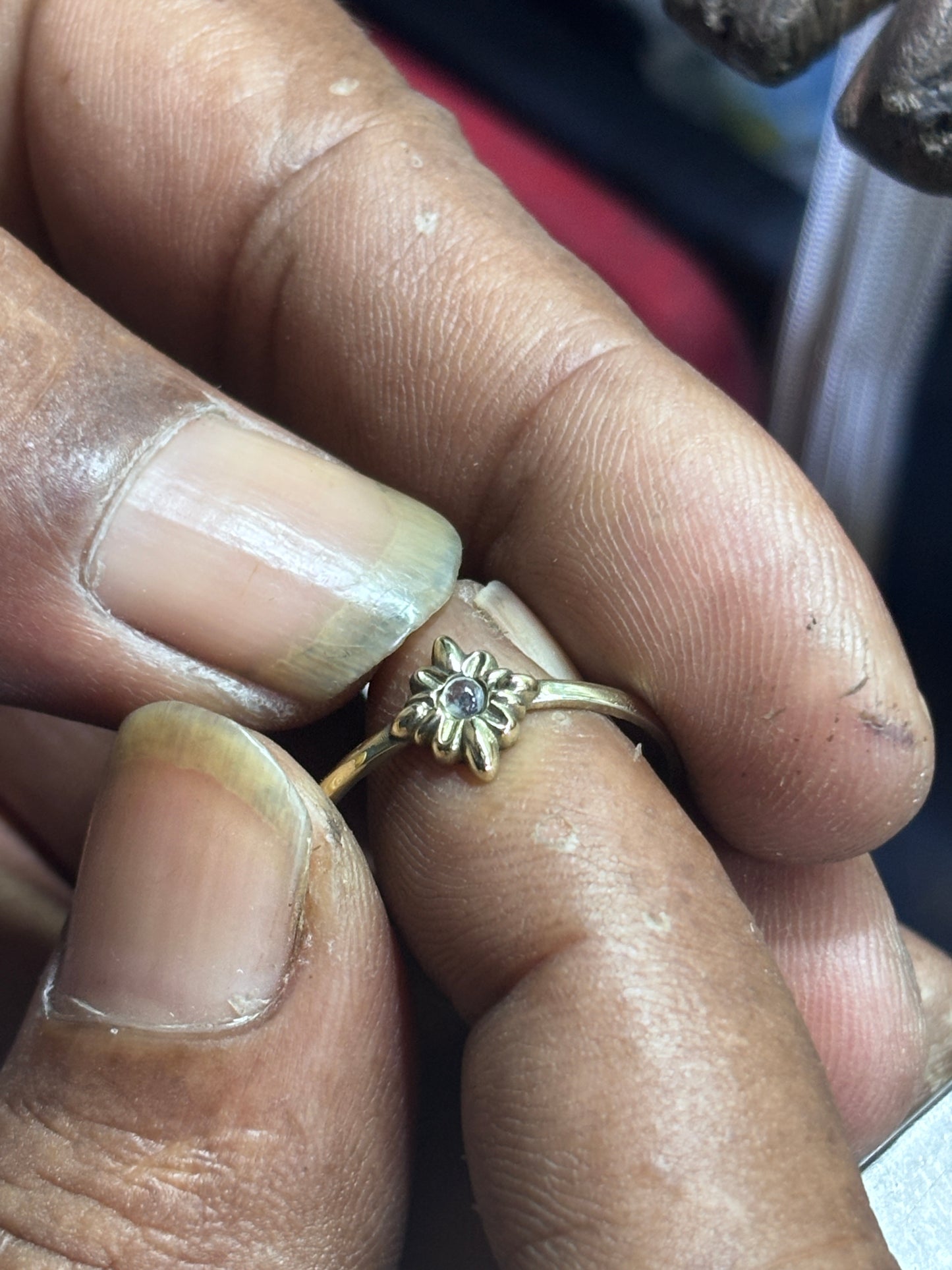 KAYLA FLOWER Mondstein Ring Gold