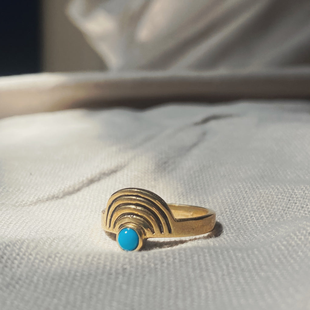 CLEO Turquoise Ring Gold