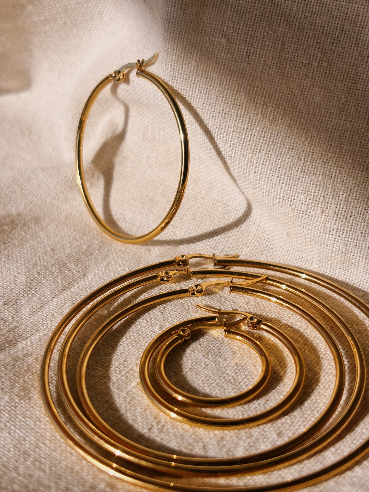 LUMA HOOP 35mm Ohrring | Earring Gold