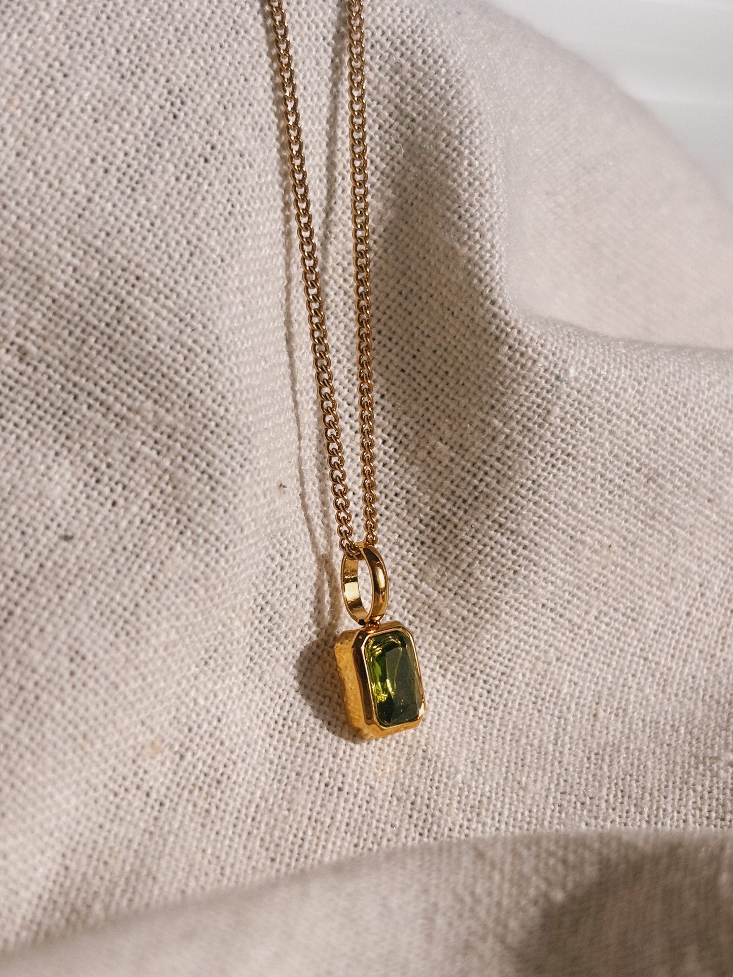 MOA grüner Tourmaline Halskette | Necklace Gold