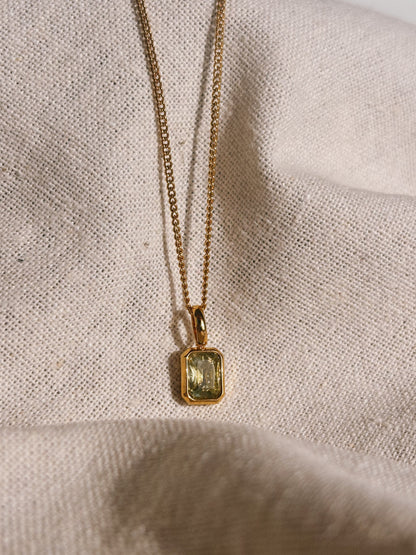 MOA Peridot Halskette | Necklace Gold