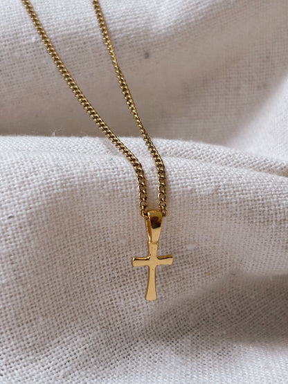 KREUZ Zircon Halskette | Necklace Gold