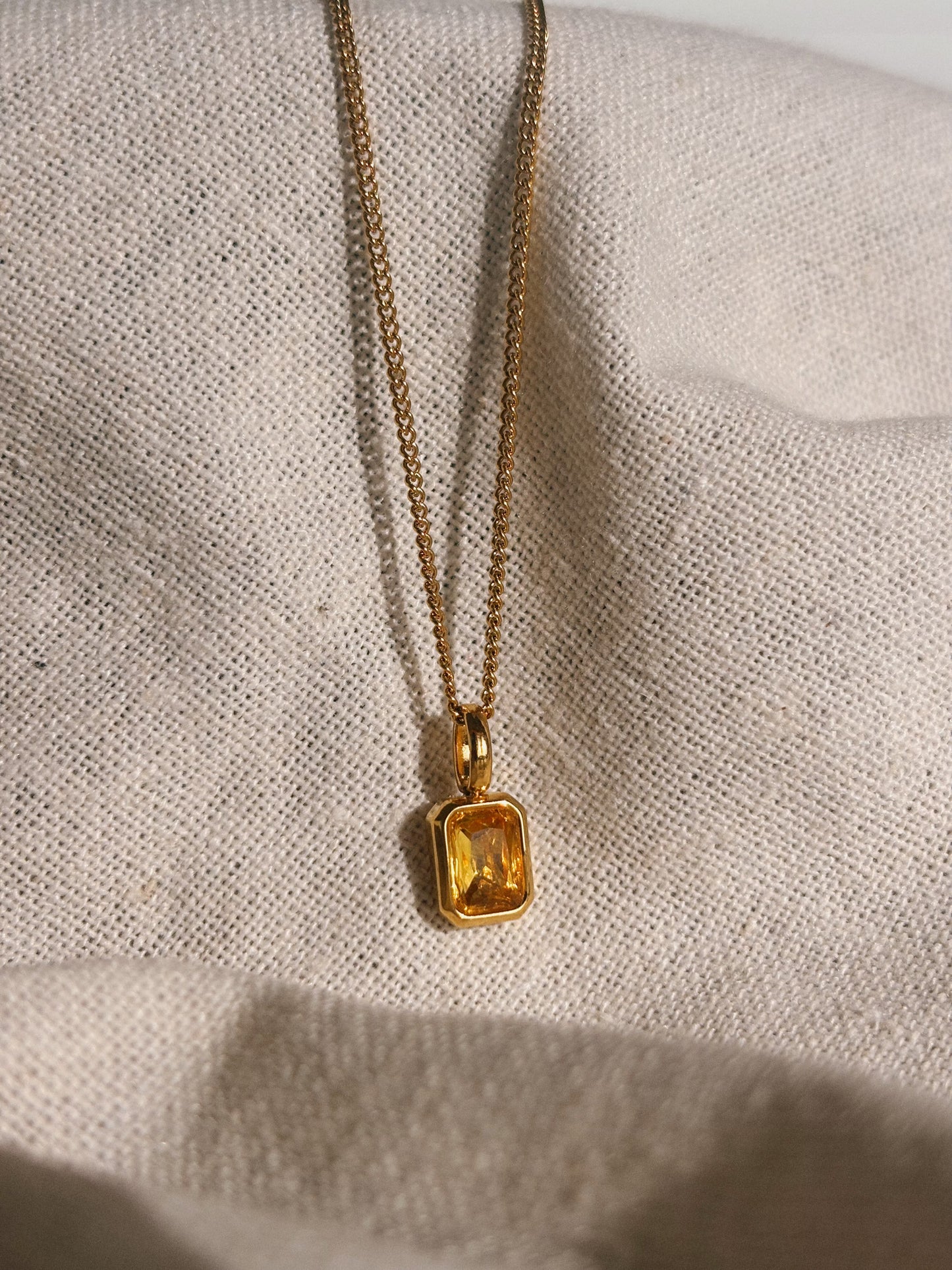 MOA Citrin Halskette | Necklace Gold