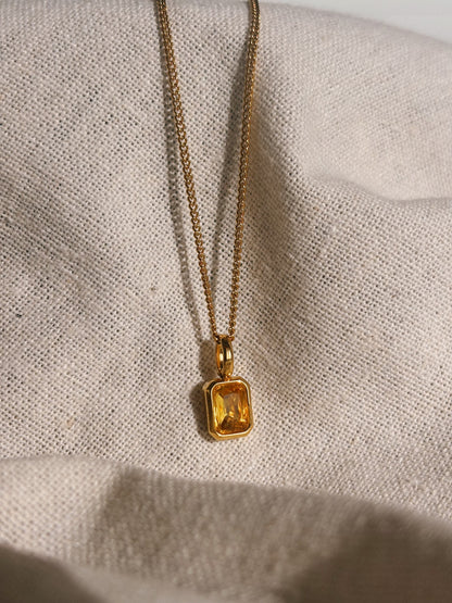 MOA Citrin Halskette | Necklace Gold