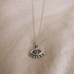 PROTECTION EYE  Moonstone Halskette  | Necklace Silver