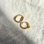 TRI Hoops Oval Ohrring 16mm | Earring Gold