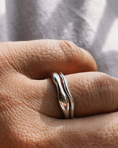 BENITA (Wave) Ring Silver breit | wide