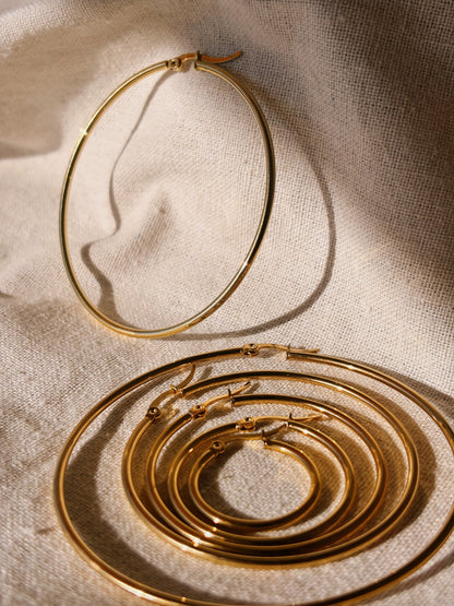 LUMA HOOP 55mm Ohrring | Earring Gold