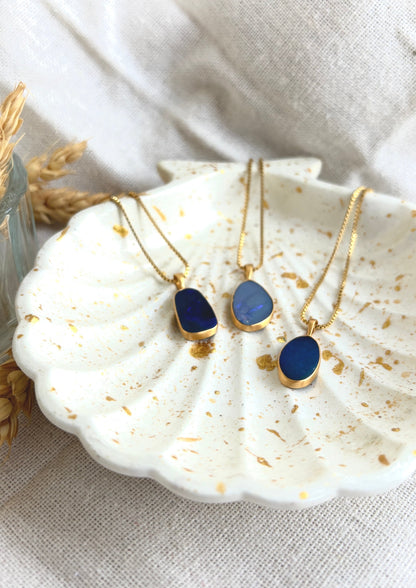 WINA blauer australischer Opal Halskette | Necklace Gold