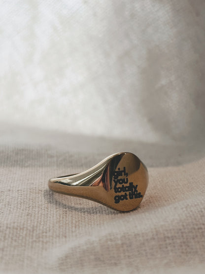 Persönliche Gravur | Engraving Ring Gold Oval