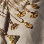 AURA big Halskette Moonstone | Necklace Gold