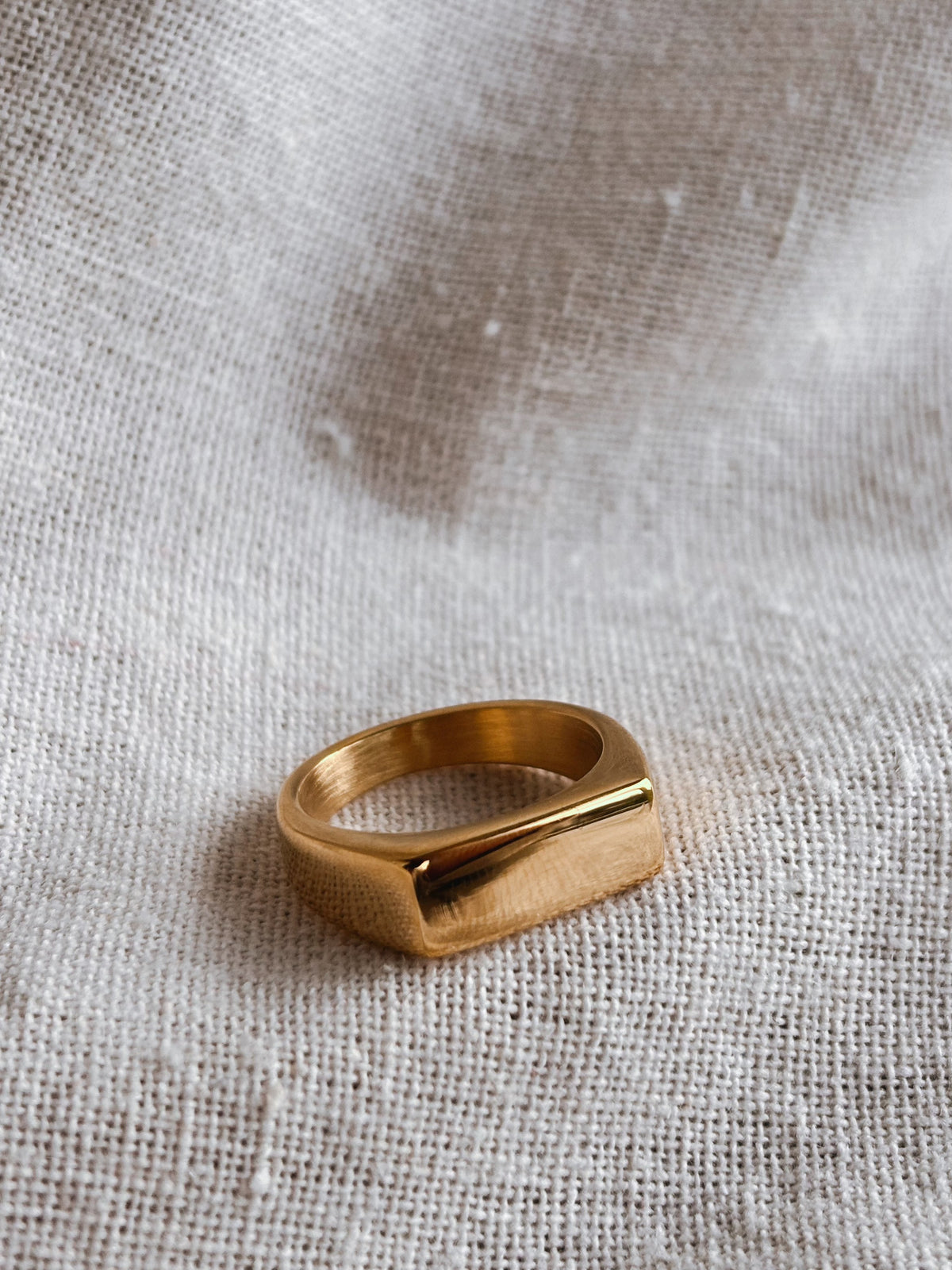 Siegel Ring rechteckig Gold (auch mit Gravur erhältlich)