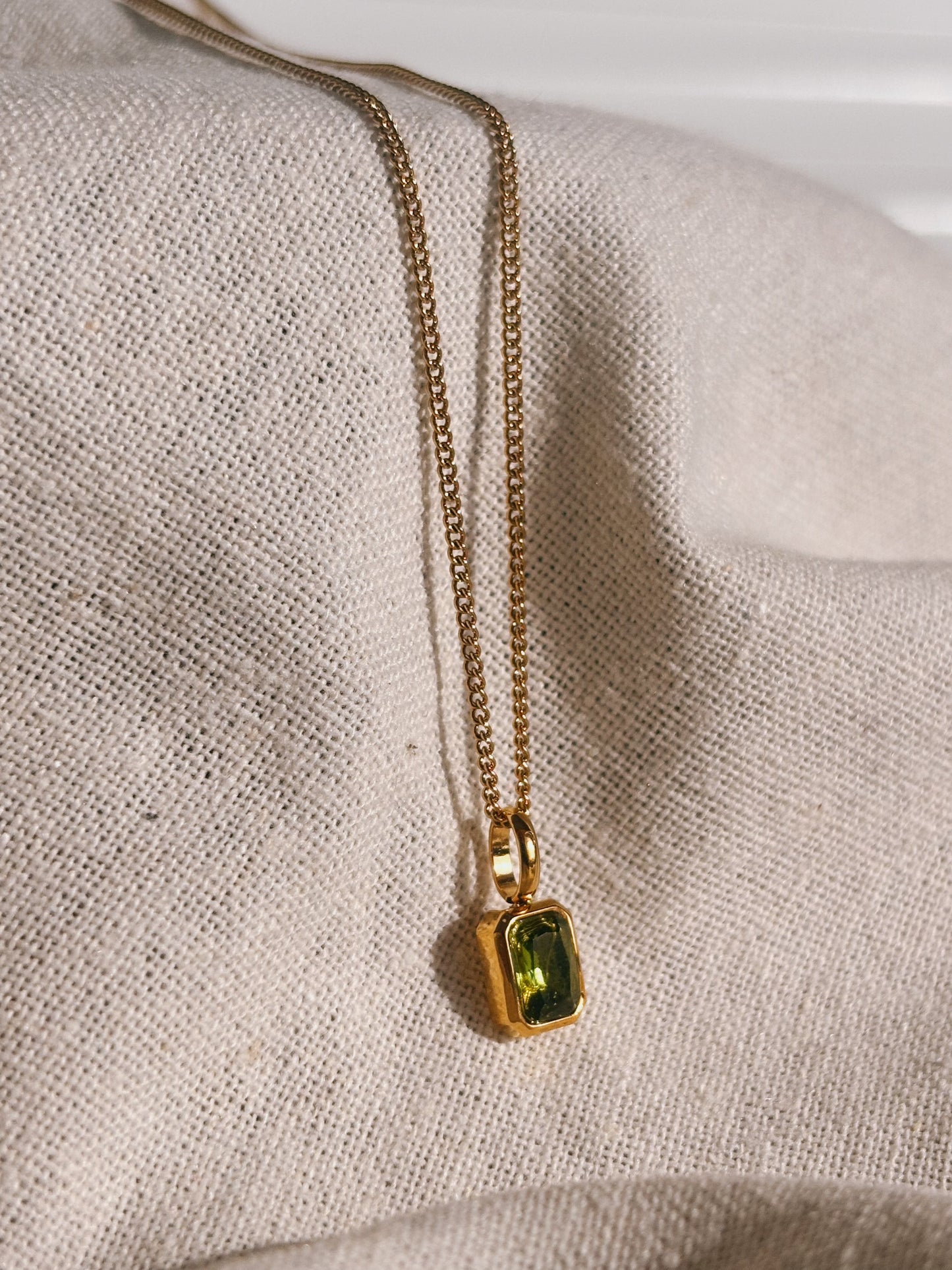 MOA grüner Tourmaline Halskette | Necklace Gold