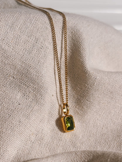 MOA grüner Tourmaline Halskette | Necklace Gold