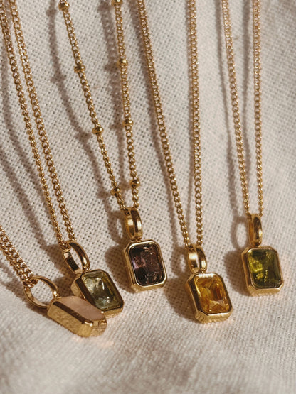 MOA grüner Tourmaline Halskette | Necklace Gold