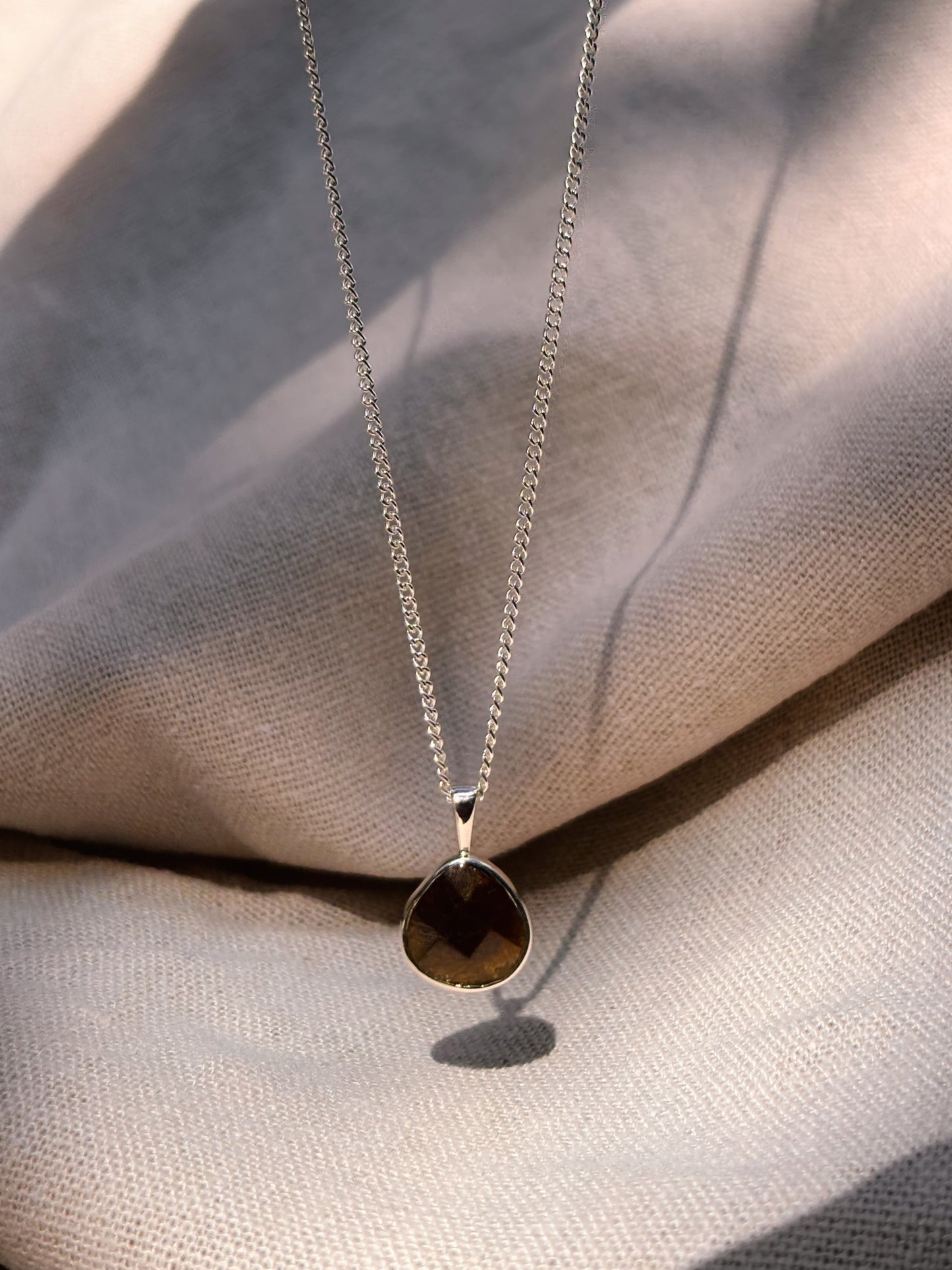 YUNA Grüner Granat Halskette | Necklace Silver