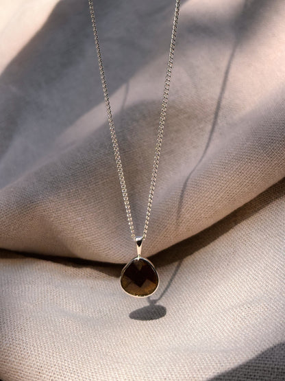 YUNA Grüner Granat Halskette | Necklace Silver