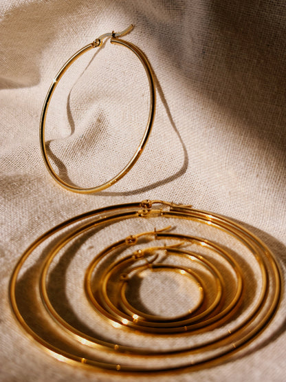 LUMA HOOP 45mm Ohrring | Earring Gold
