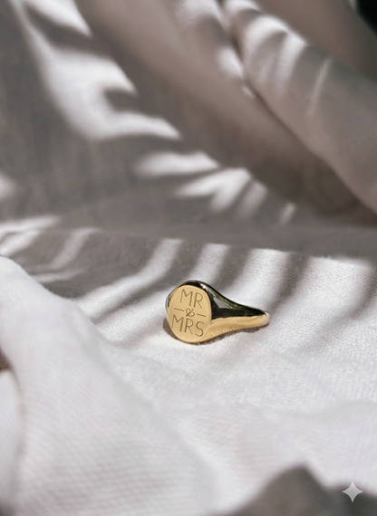 Persönliche Gravur | Engraving Ring Gold Oval