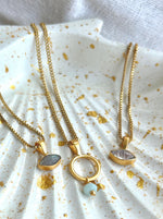 LESTARI Amazonit Halskette | Necklace Gold