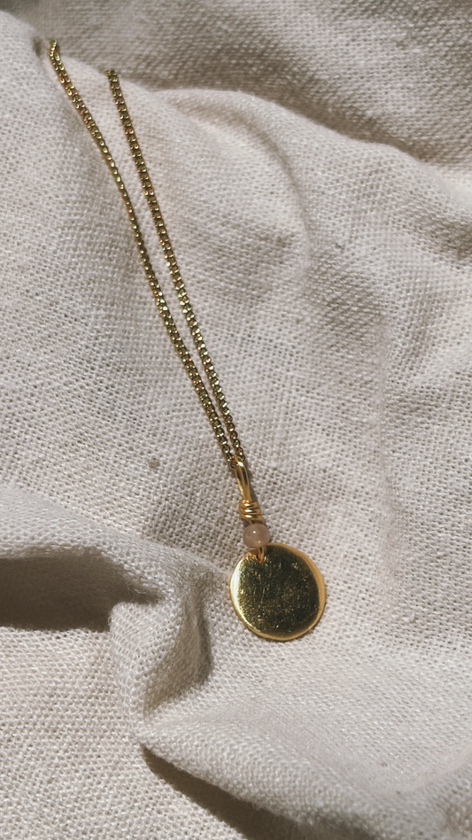 ANAM PEACH MOONSTONE Halskette | Necklace Gold