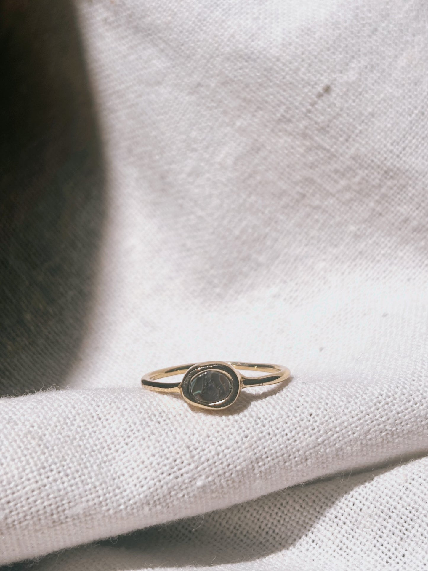 ADE Pāua(Abalone) Ring Gold