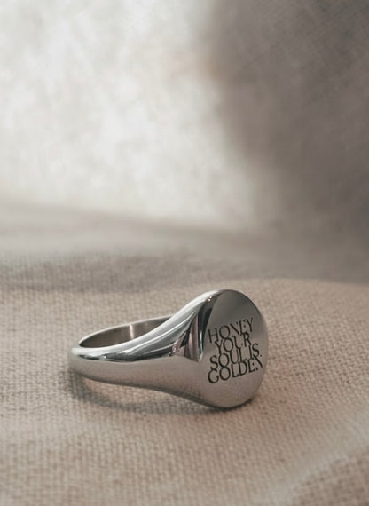 Persönliche Gravur | Engraving Ring Silber Oval