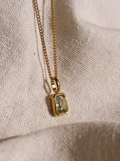 MOA Peridot Halskette | Necklace Gold