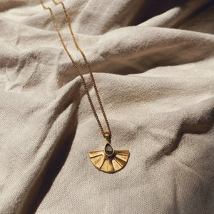 AURA big Halskette Moonstone | Necklace Gold