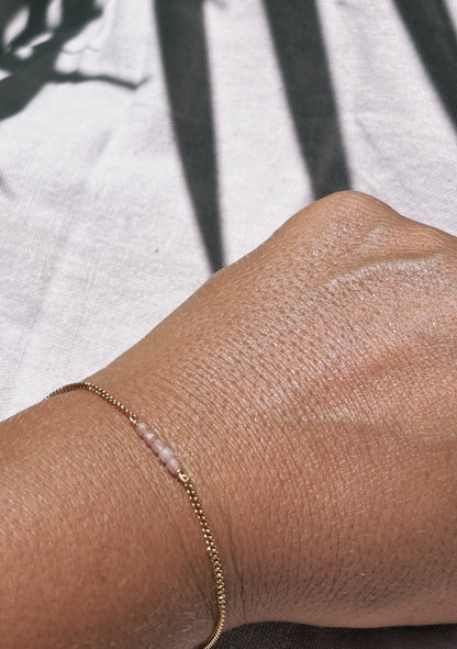 NALILET Gold Pfirsich Mondstein Armschmuck | Bracelet Gold