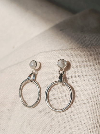 DIAN Mondstein Ohrring | Earring Silver