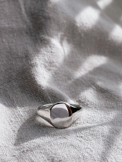 Persönliche Gravur | Engraving Ring Silber Oval