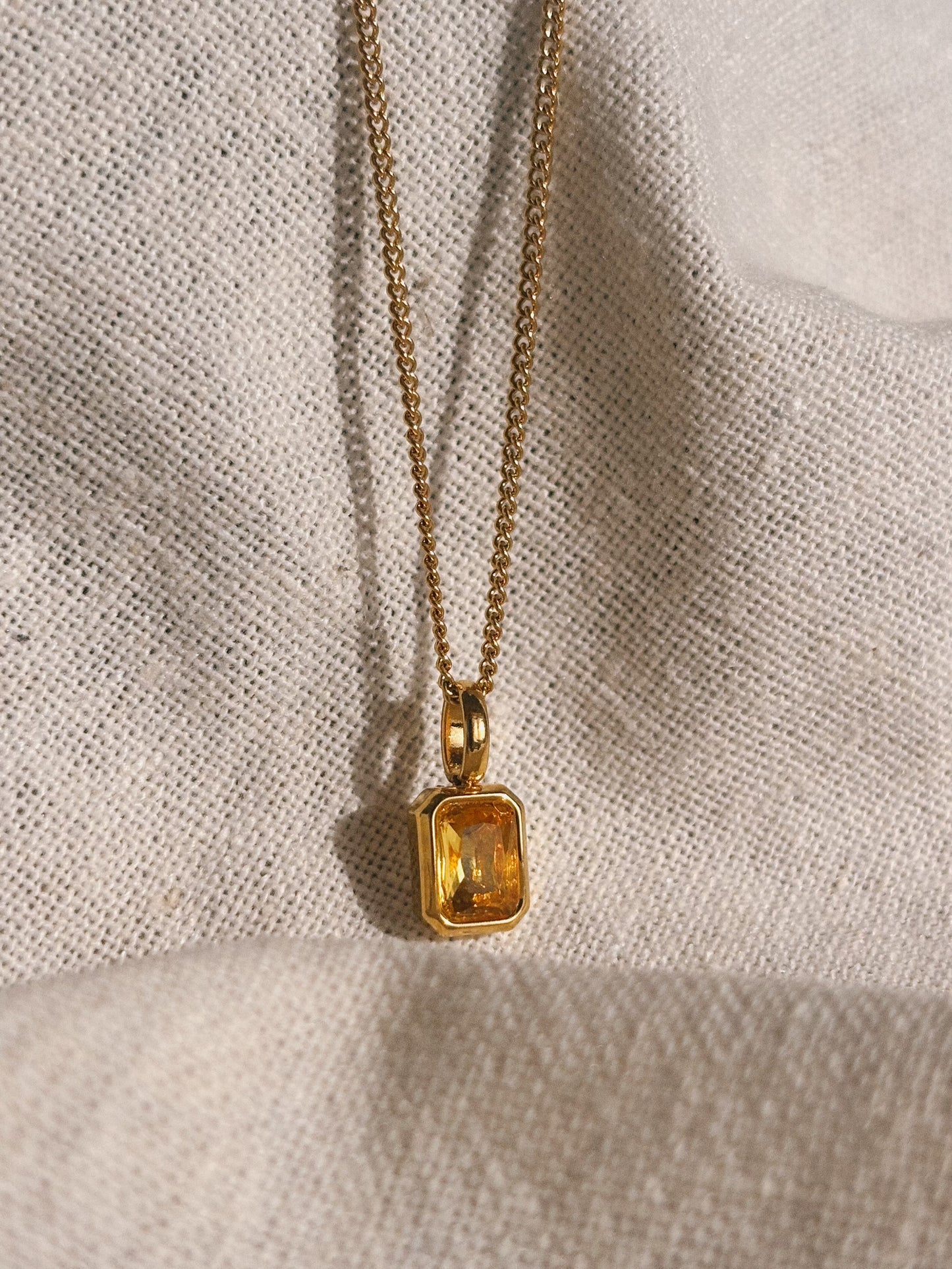 MOA Citrin Halskette | Necklace Gold