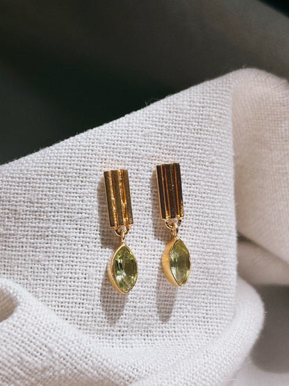 NALA Peridot Ohrring | Earring Gold