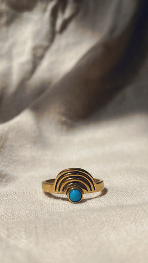 CLEO Turquoise Ring Gold